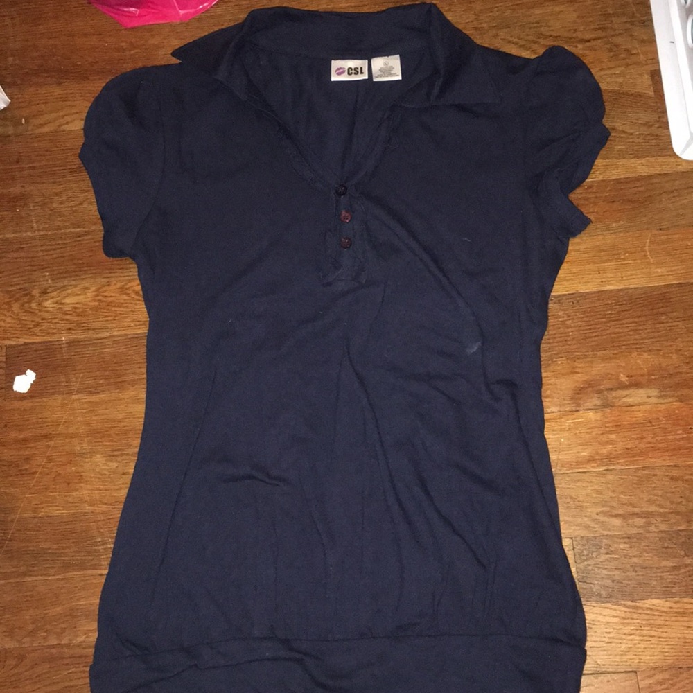 Cute ruffle detailing polo shirt